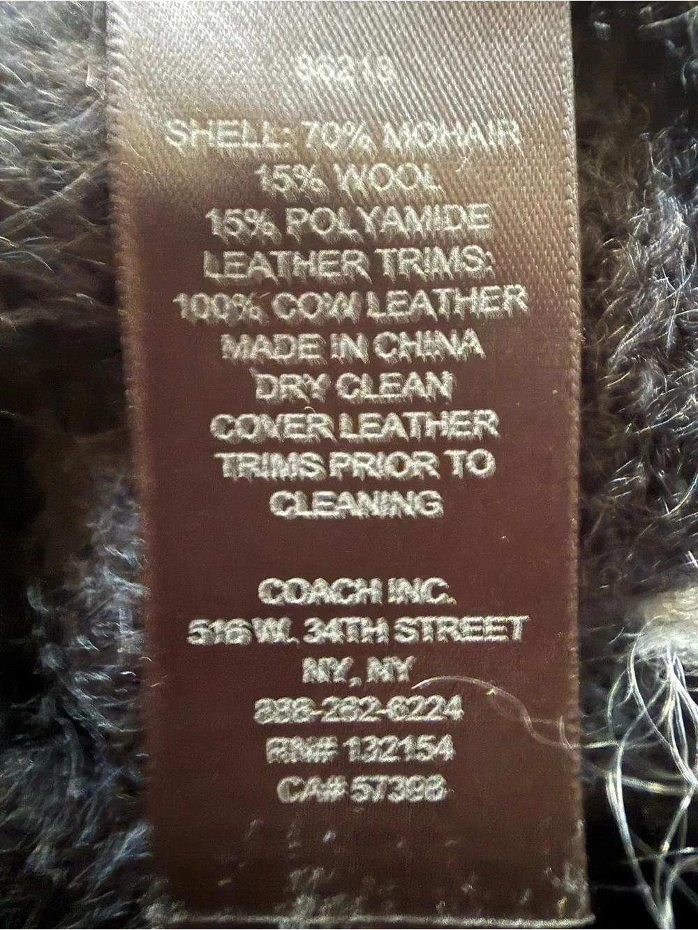 Coach women’s black Mohair Blend Skull Patch Sweater Size S